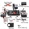 RubySub RB-1401 14 in 1 Combo Heat Press Machine Pen Press Machine Printer Sublimation Machine For T shirt/Mug/Pen/Ball/Shoes