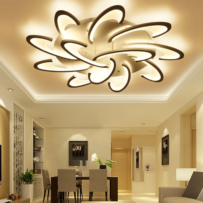 LED modern ceiling lamp simple fashion art 15 head chandelier lighting 160W 220V luxury lamps