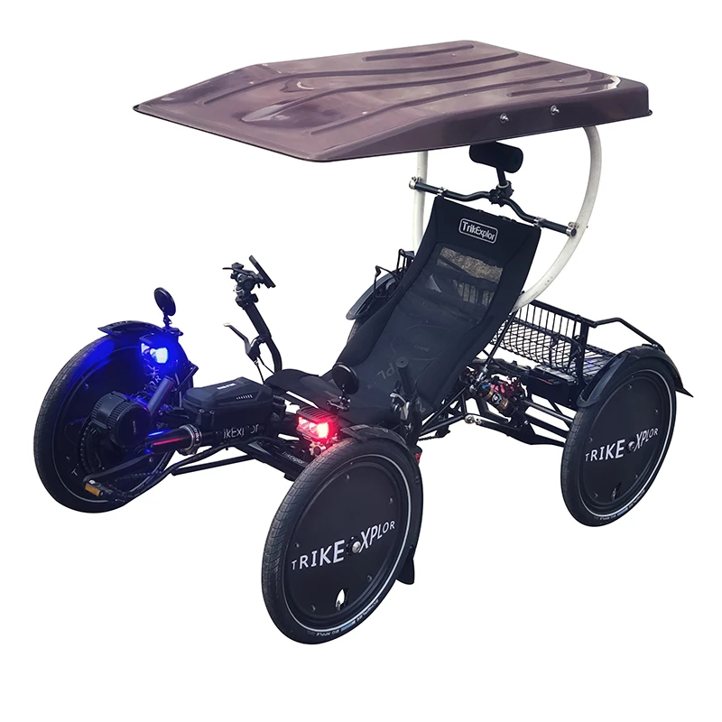 trikexplor 420e 电动 bafang 500 瓦电机锂电池旅游自行车四轮自行车
