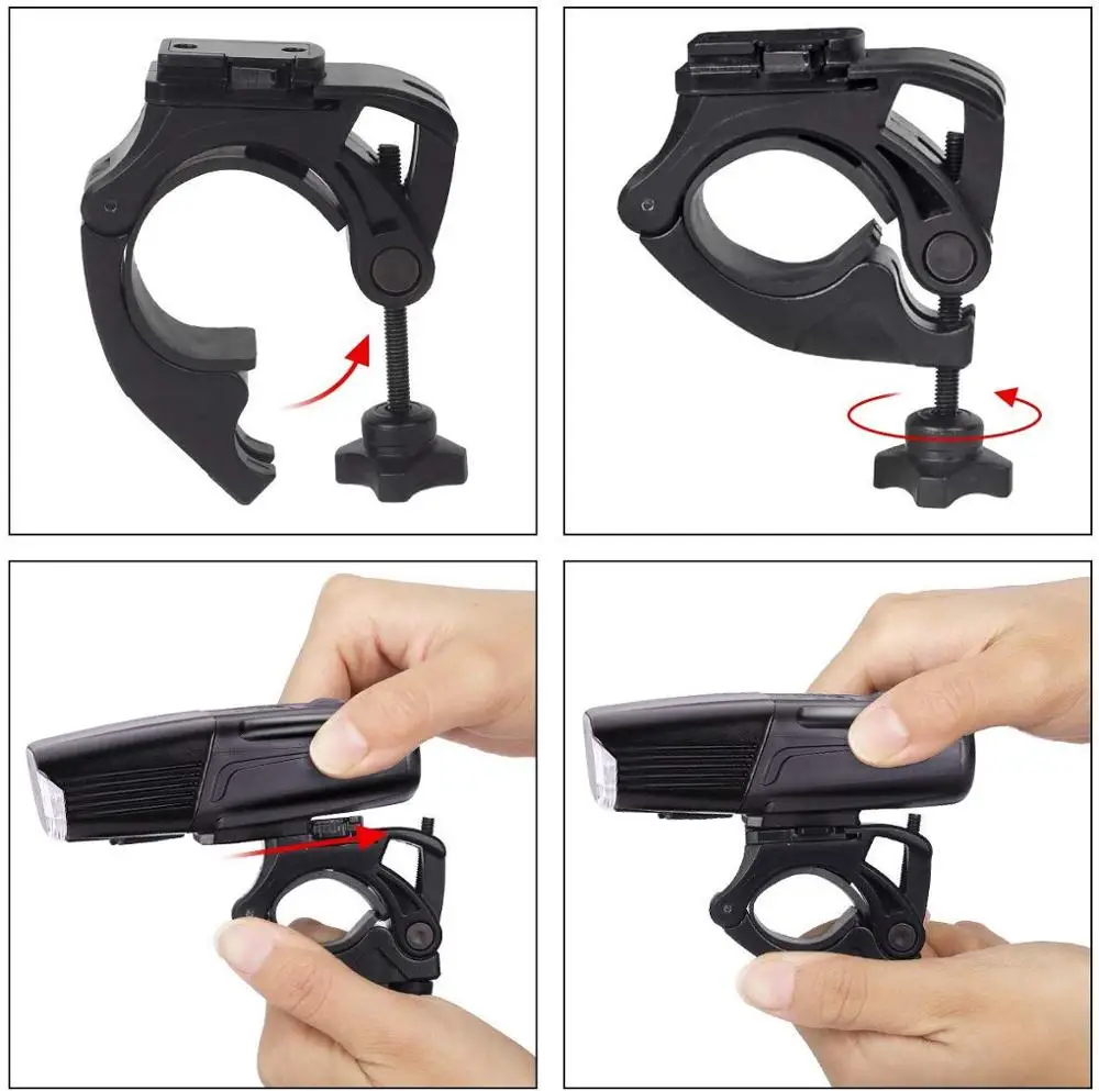 5 Modes Built In 4000mah Battery Front Bicycle Light Headlight Usb