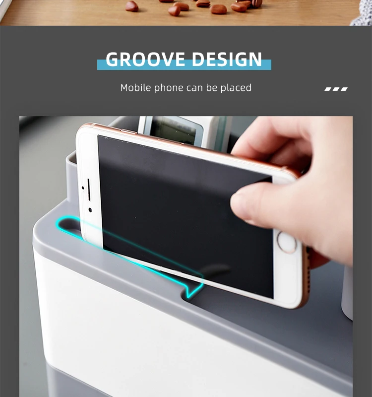 Multi-functional table top tissue box desktop storage box organizer mobile phone  remote control holder