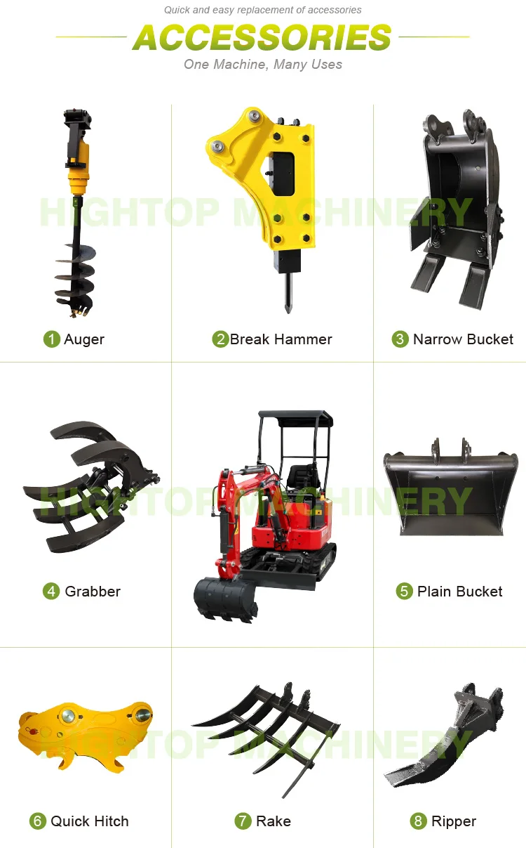 High performance home used household mini digger micro crawler excavator for sale 