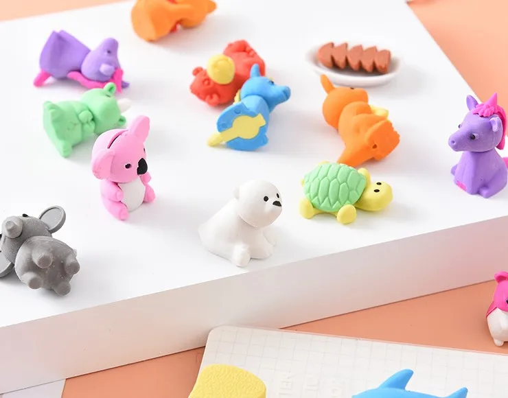 Fast Delivery Wholesale Custom Cartoon Eraser 3d Stationery Erasers