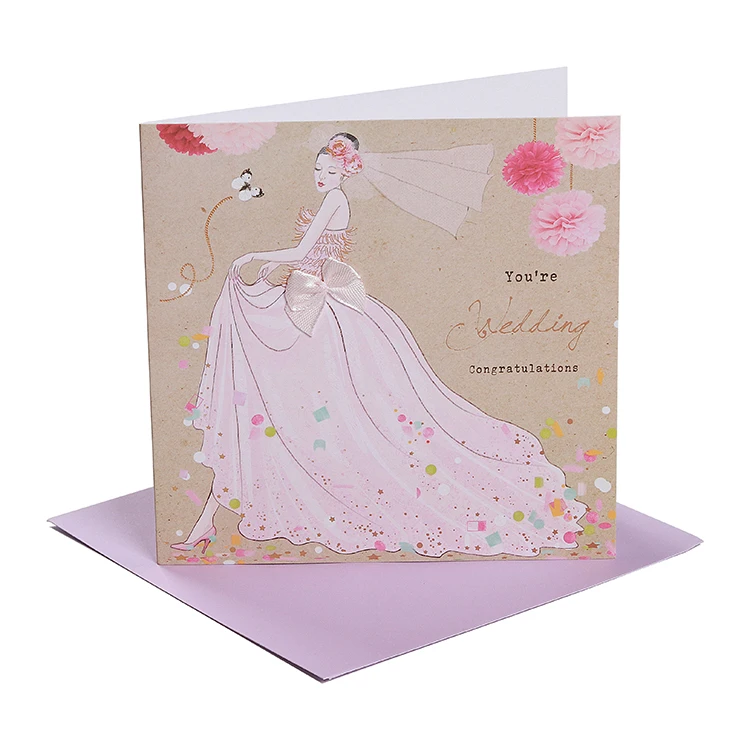 Congratulations Wedding Greeting Card At The Happiest Day Buy Custom Printing Wedding Card Paper Card For Wedding Diy Wedding Card Product On Alibaba Com
