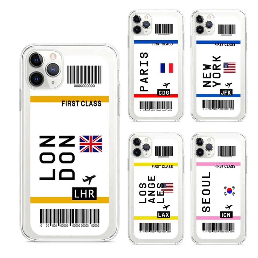 Mignon Avec billet de premi&egrave;re classe pour iPhone 11 11Pro11Pro Max 7 8 Plus X XR XS Max &Eacute;tui en silicone souple - ANKUX Tech Co., Ltd