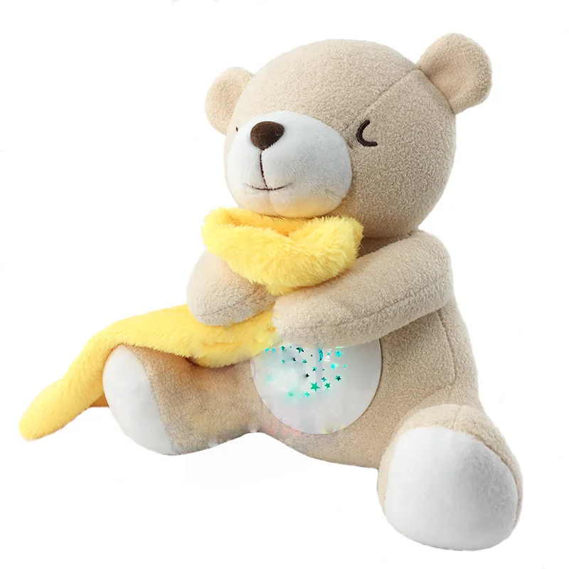 White Noise Lullaby Sound Machine Baby Soother Sleep Aid Plush Toy For ...