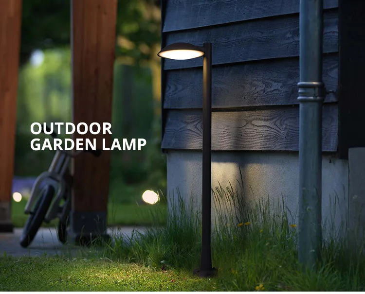 LED Garden Pillar Light E27 Bollard Light IP65 Waterproof Round Lawn Fence Lamp - Lighting And Solar Garden Light