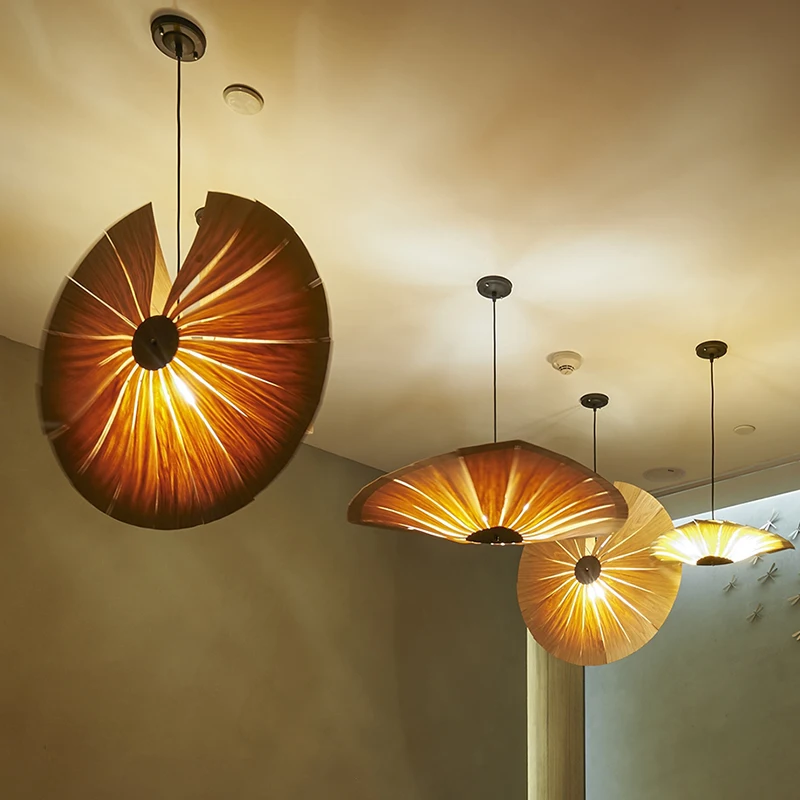 New design natural handmade wood rattan bamboo weaving sunflower E27 LED wall light