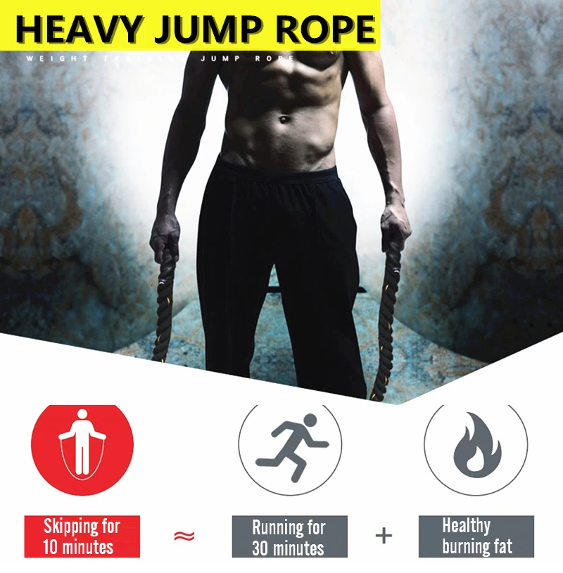1.5"/2" Battle Rope Gym Workout Strength Exercise Training Rope 30ft/40ft/50ft L