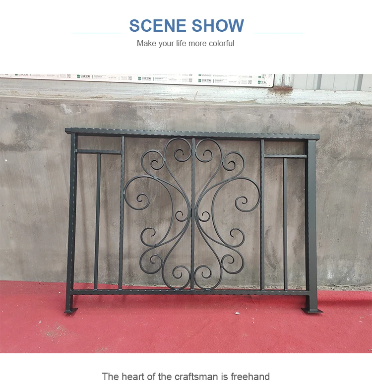 Ornamental Fence Picket Panels Wrought Iron Outdoor Garrison Fence