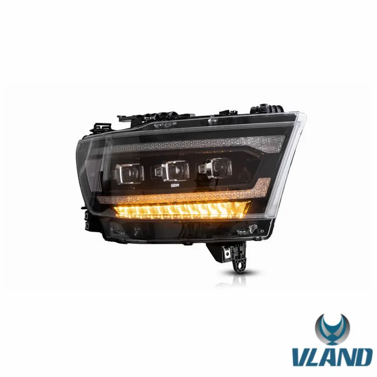 VLAND Manufacturer For Car Headlamp For Ram 1500  Head Light 2019-UP For Ram LED Headlight With Moving Turn Signal Plug And Play