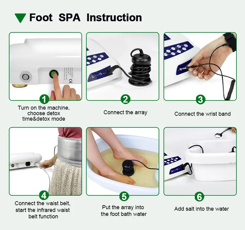 HK-805D LCD Professional Dual Ion Detox Ionic Foot Bath Spa Clean Machine