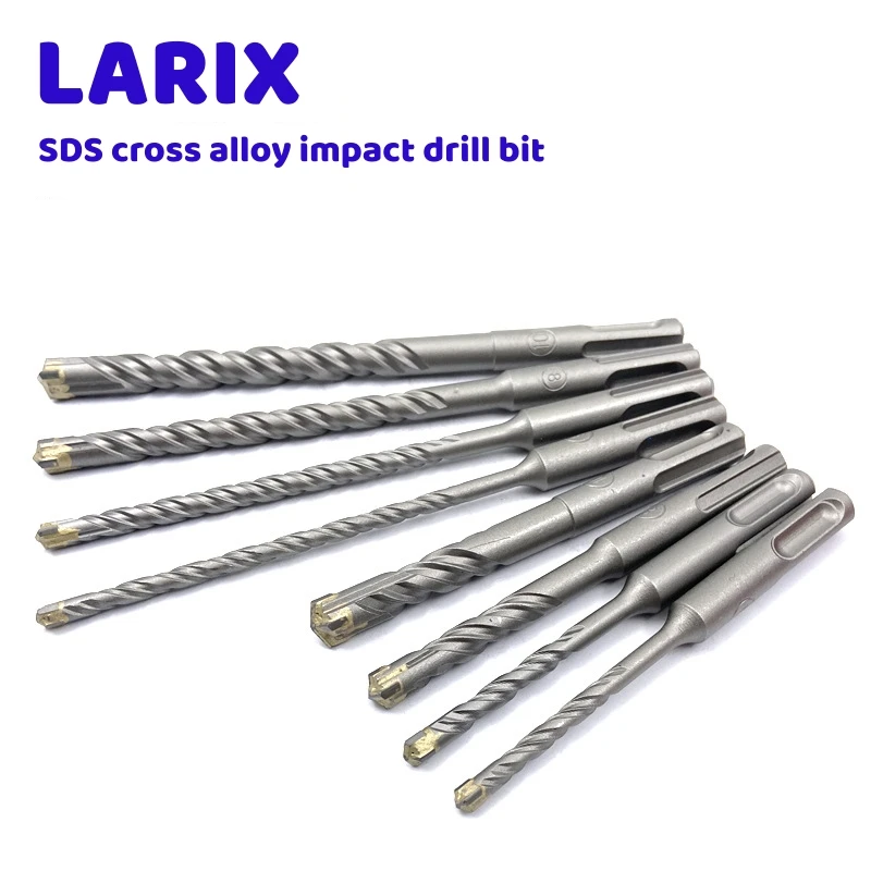 Larix Chromium Vanadium Steel Hammer Impact Drill Sdsplus Round Shank