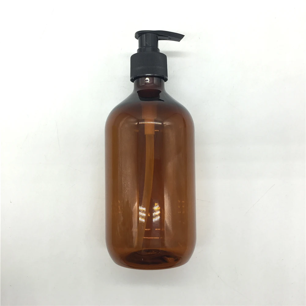In Stock 500ml Empty Hand Sanitizer Plastic Amber Bottle Hand Wash