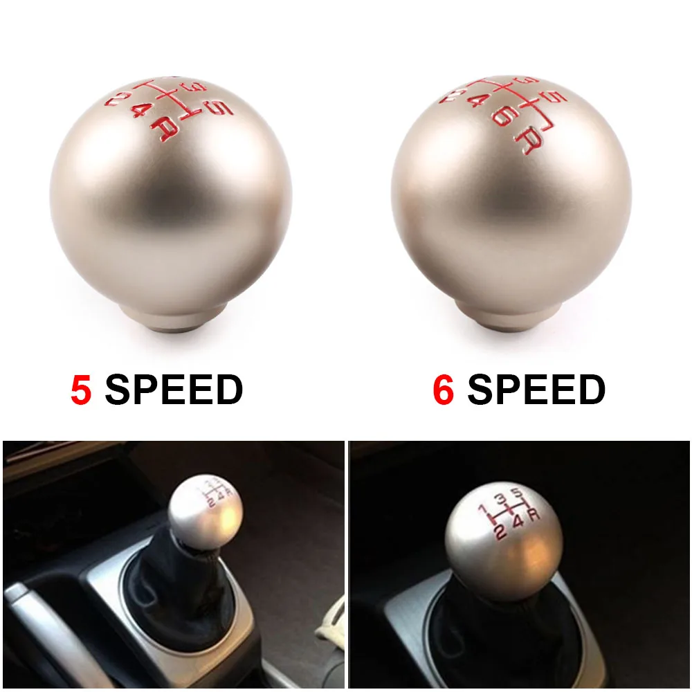 Universal Racing 5 /6 Speed Gear Shift Lever Manual Automatic Light Gold Ball Shape M10*1.5