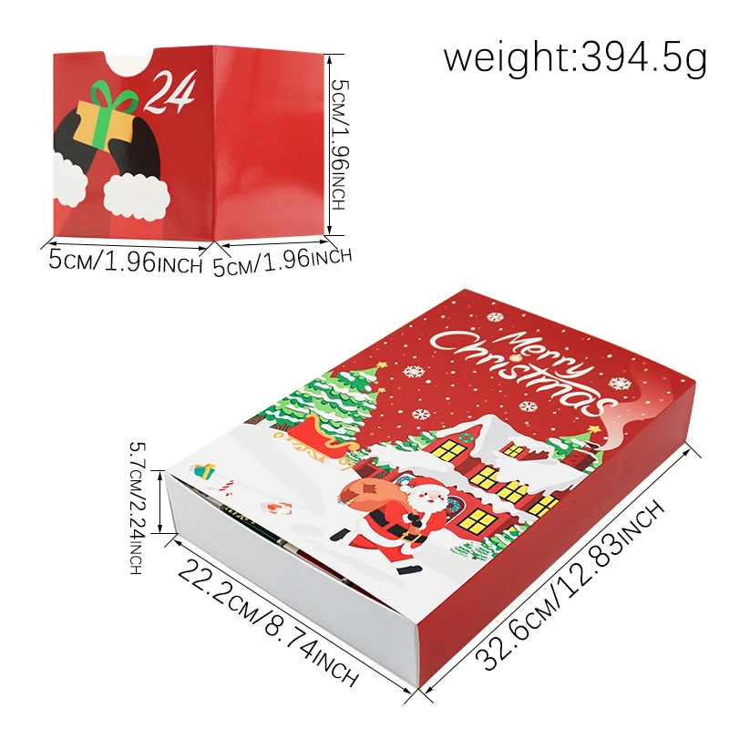 Christmas Advent Calendar Boxes 24 Days Advent Countdown Gift Boxes ...