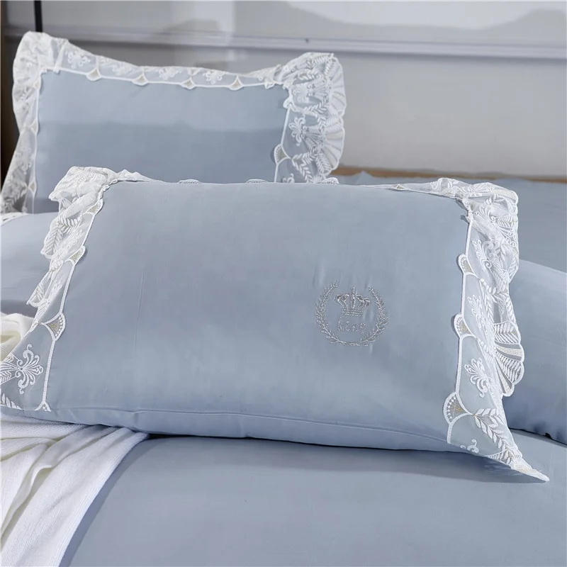 High Quality Sweet Hotel Home Lace Bed Linen Bedding Sets Luxury Quilt