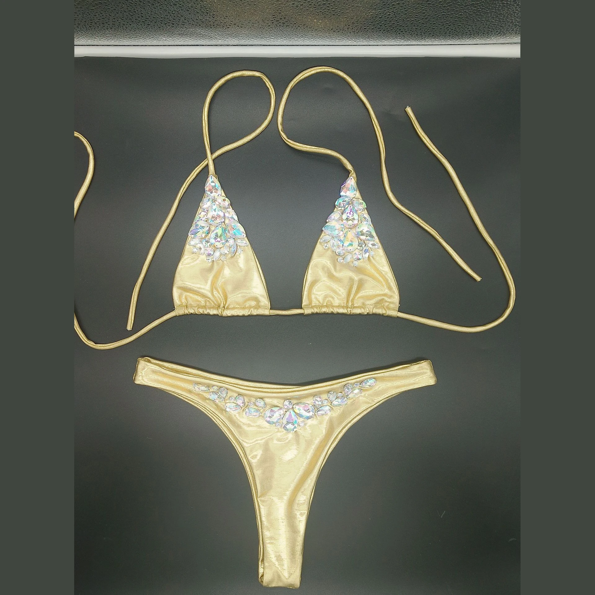 rhinestone bathing suit