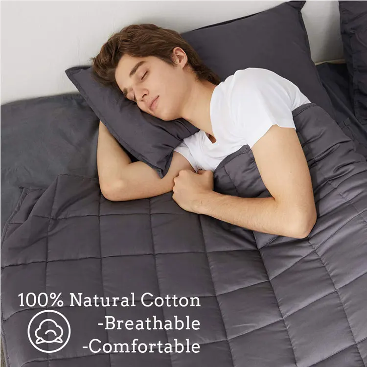 Adult Cooled Cotton Heavy Throw Blanket With Duvet Cover,Adult Therapy