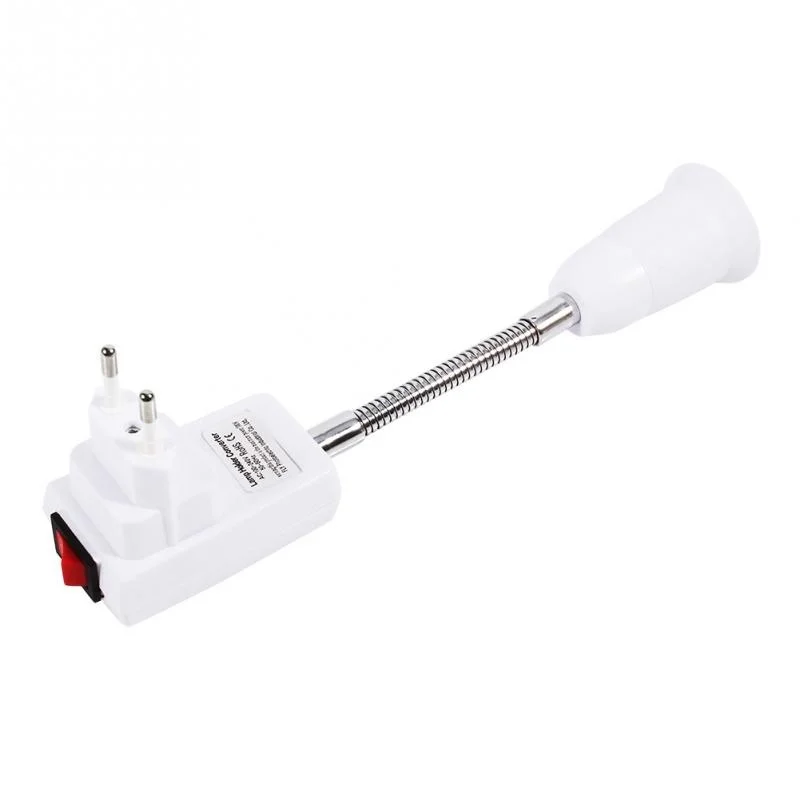 E27 LED Light Bulb Lamp Holder Flexible Extension Adapter Converter Screw Socket 