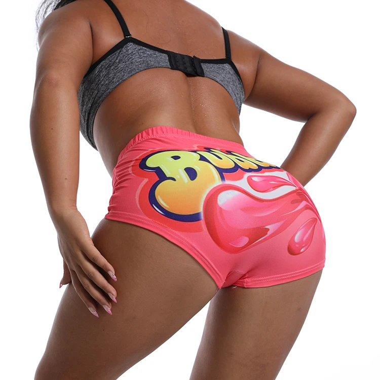 
2020 New Arrival Fashion candy high waist yoga gym summer shorts women casual shorts stretchable jersey panty for bik 