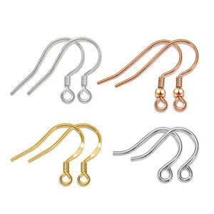 High Quality 925 Sterling Silver Ear Hook Clasp Dangle Earring Findings Jewelry Making Supplies