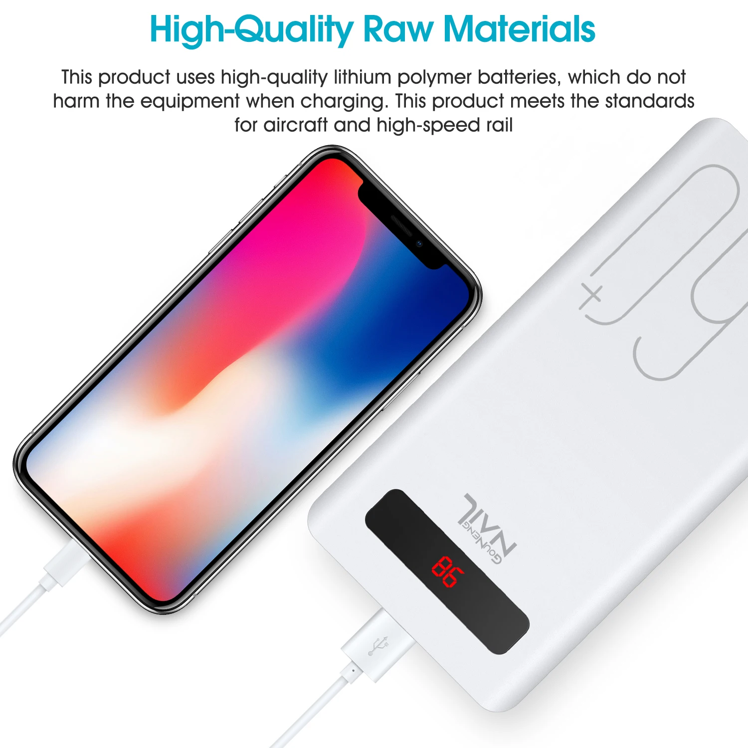 OEM Power Bank 60000mAh super capacity fast charging Portable Charger LED Light Poverbank Powerbank External Battery - ANKUX.COM