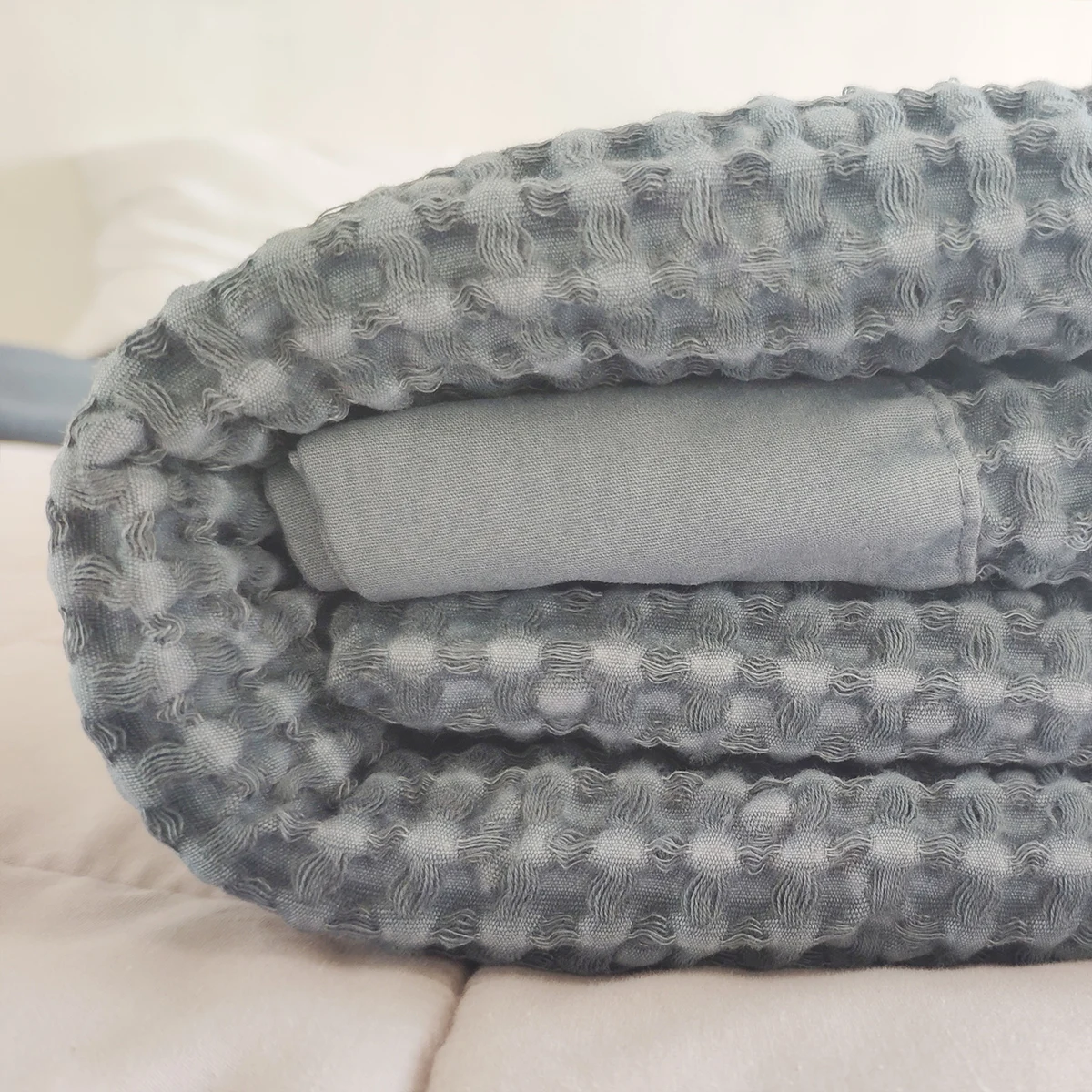 Wholesale Stone Washed Heavy Cotton Weighted Waffle Blanket - Buy ...