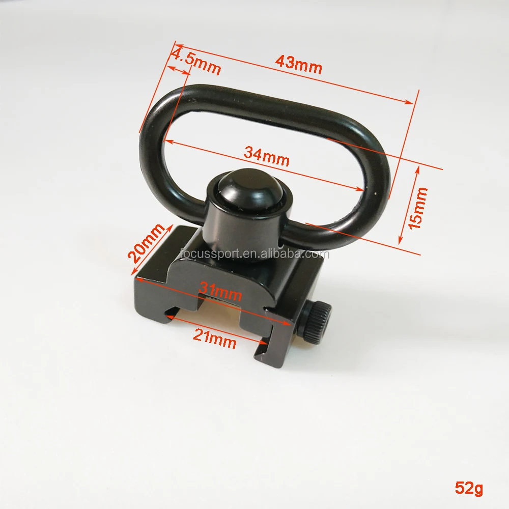 Hunting Detachable Rifle Qd Sling Swivel Mount Adapter With Attachment 20mm Rail Mount Base