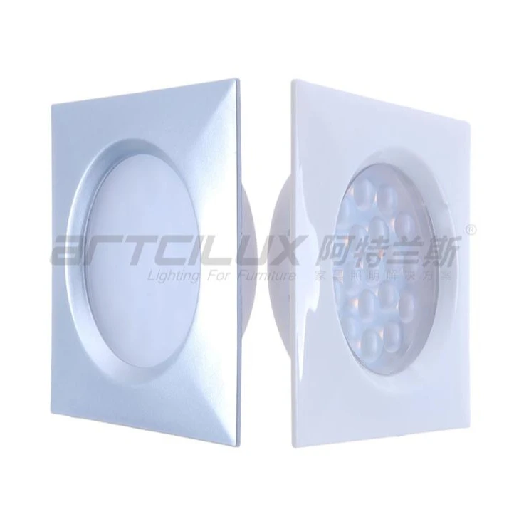Smart Lighting new products square led puck light fixture on china market kitchen undercabinet light , cabinet led