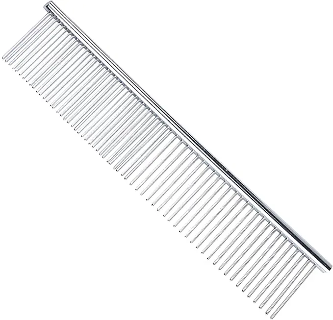Dog Combs With Rounded Ends Stainless Steel Teeth Cat Comb For Removing Tangles And Knots