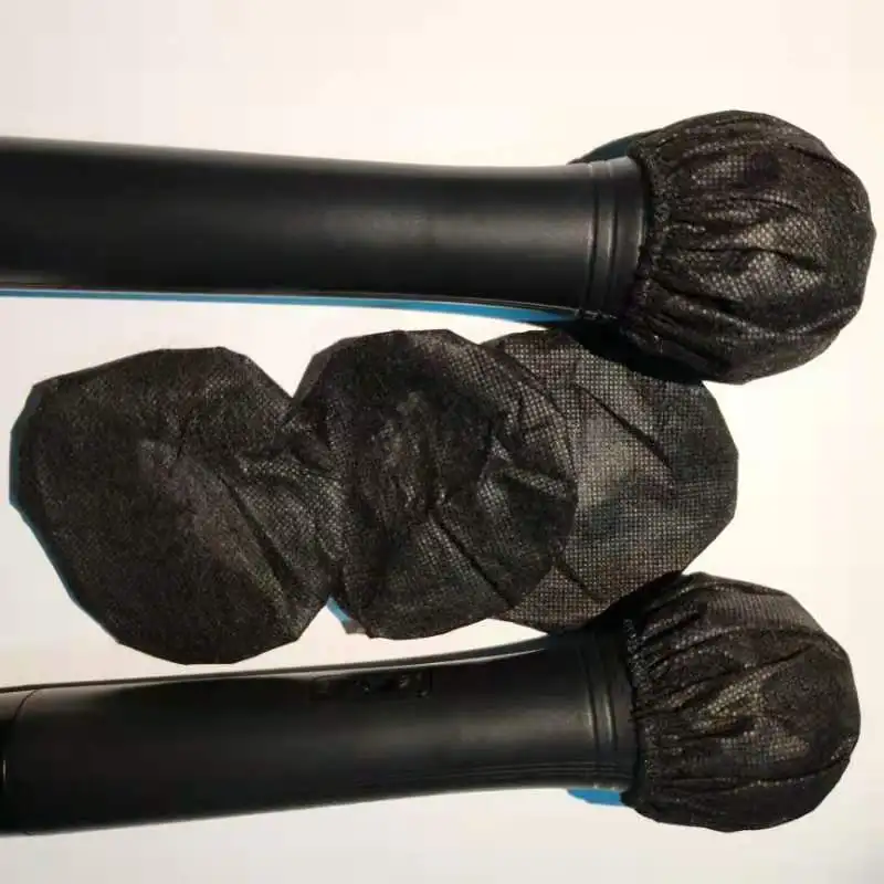 Disposable Black Microphone Headphone Cover factory