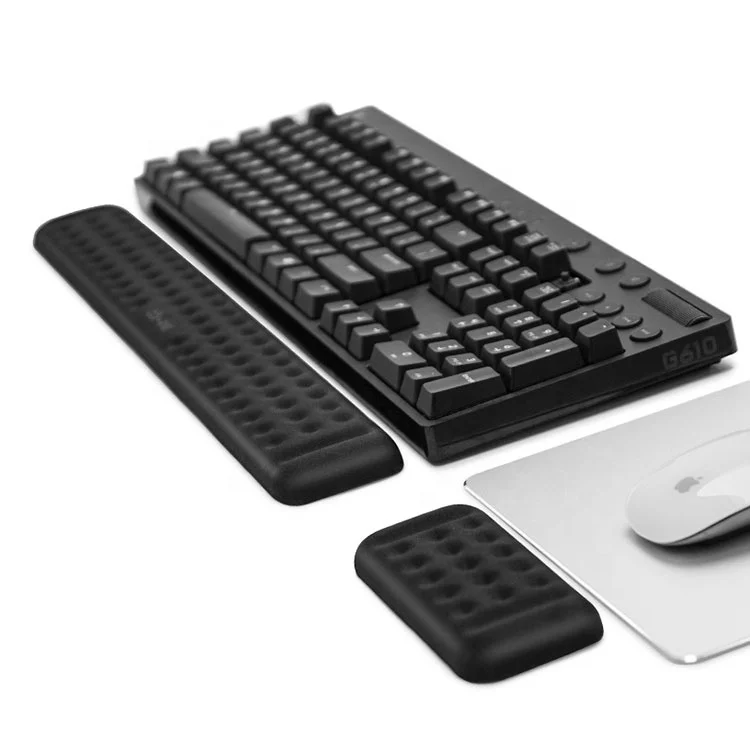 Custom Memory Foam Wrist Keyboard Rest Cushion And Mouse Pad Wrist Rest
