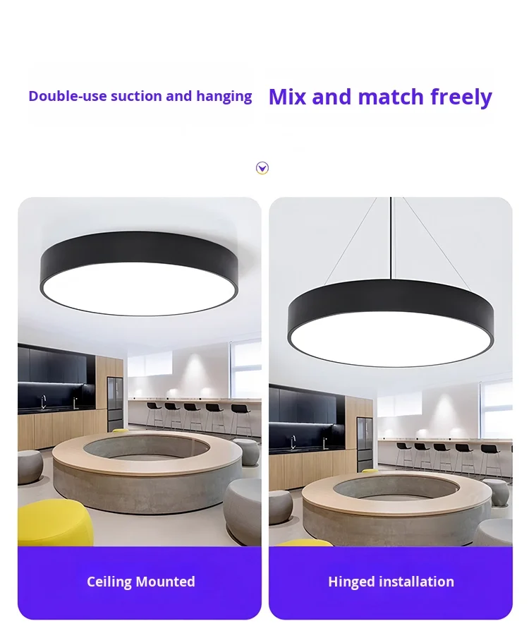 product circular pendant light for billiard hall qingba boxing gym dance studio front desk logo light chandeliers pendant lights-19