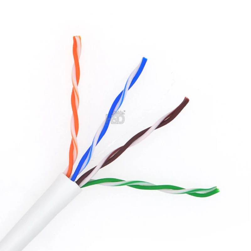 Best Price Oem Network Cat5e Utp 4pr Lan Cable 4p 24awg 0.5mm Cca Cat