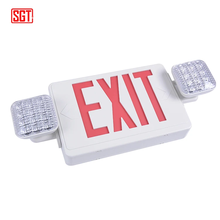 UL listed rechargeable emergency exit combo light led fire signs