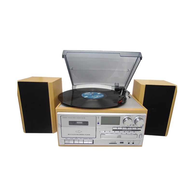 Vinyl Record Player Cassette Recording And Player And Cd Player Am Fm