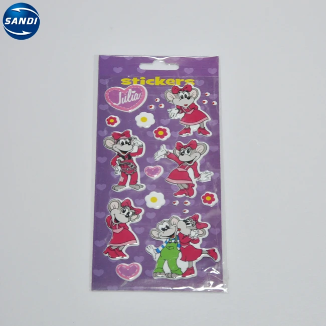 Wholesale custom 3d cartoon puffy bubble stickers