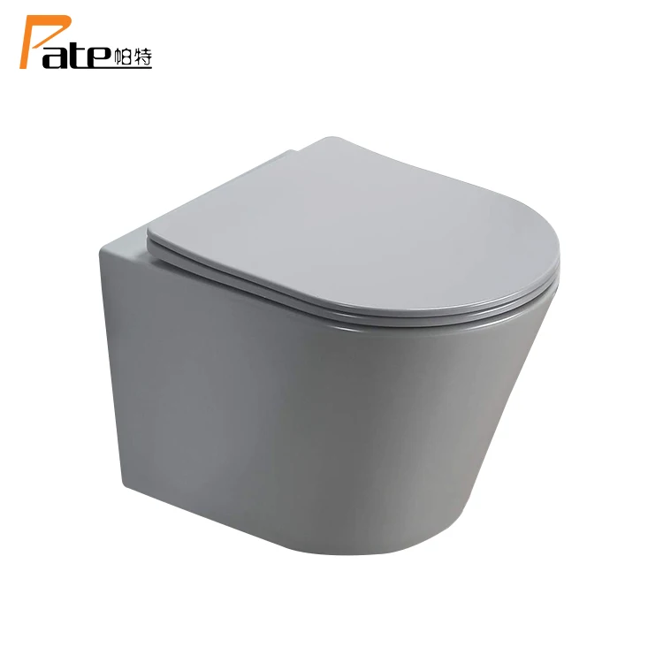 Pate Rimless Wall Hung Wc Ce Matt Cement Dark Grey Wall Mounted Toilet Buy Wall Hung Toilet