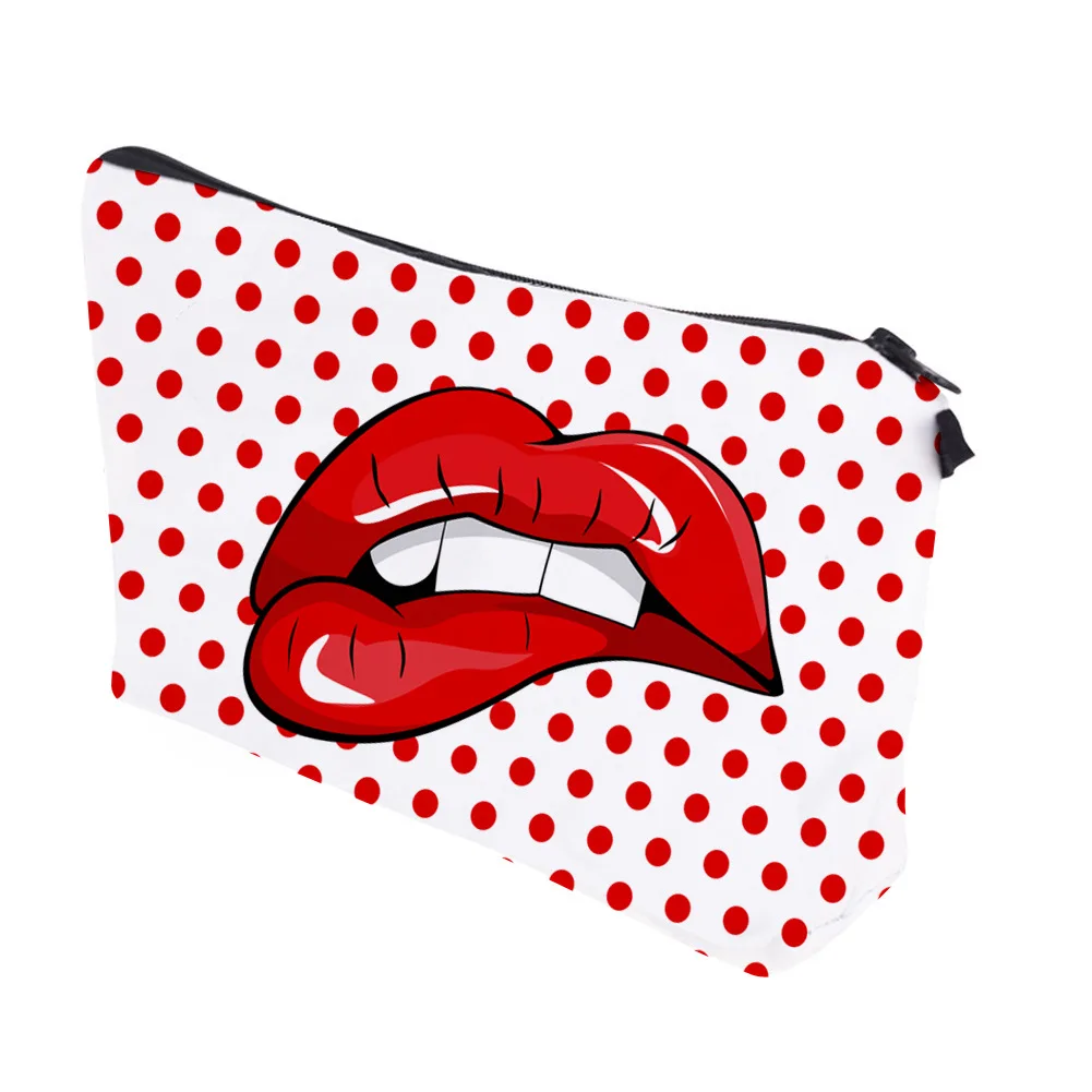 Ncb0216 3d Printed Sexy Lips Biting Cosmetic Bag Custom Lip Shaped ...
