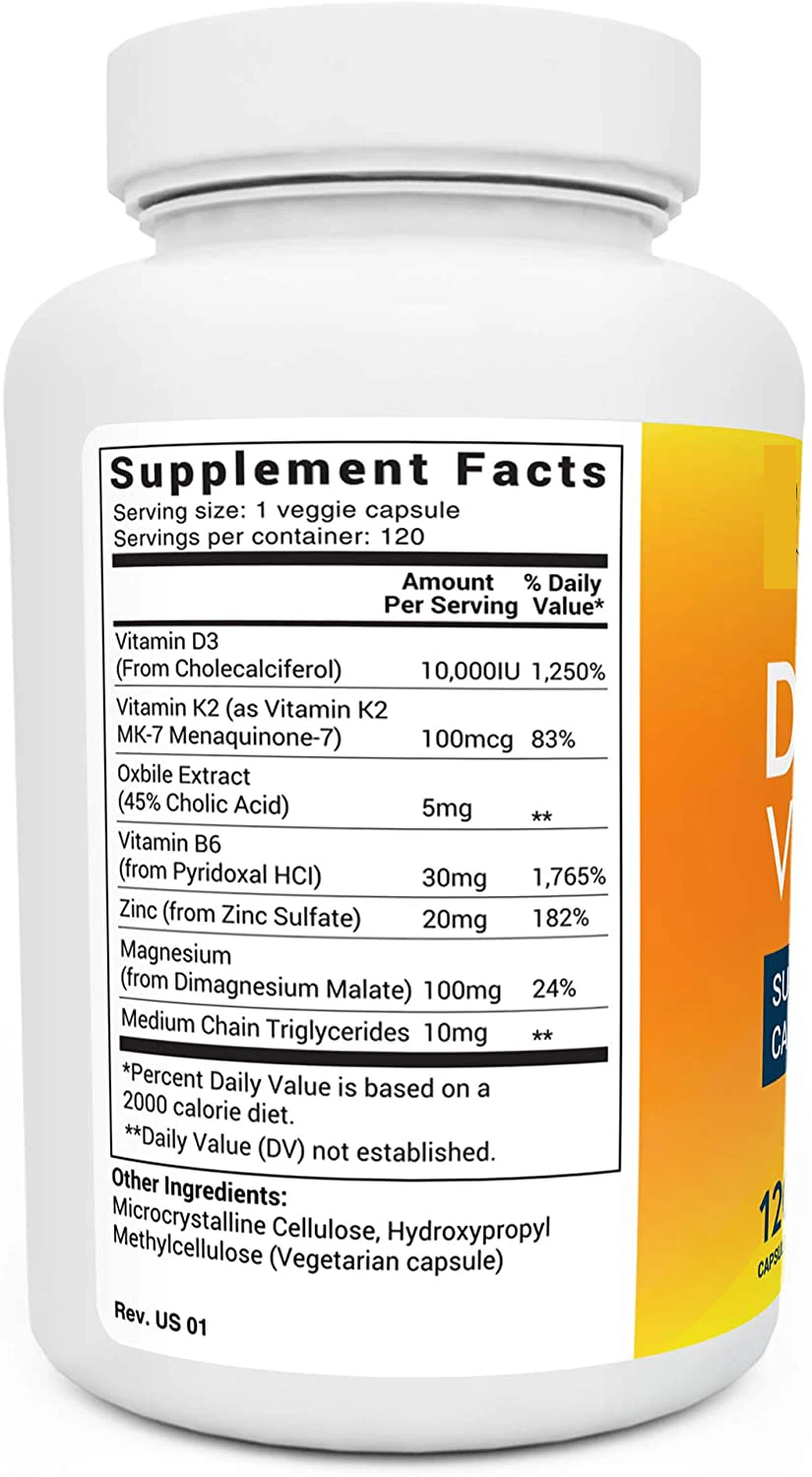 D3 K2 Vitamin D3k2 Supplement W Purified Bile Salts Support Healthy Heart Bone Joint 10 000 Iu Of Vitamin D3 Buy D3 K2 Vitamin D3k2 Supplement W Purified