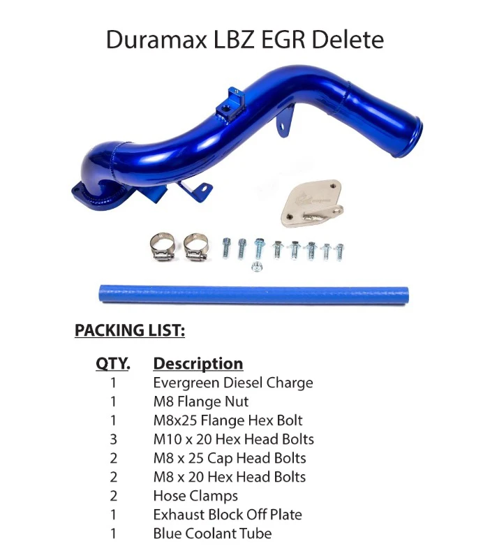 6.6 Duramax Lbz Egr Delete Kit High Flow Intake Elbow Fit 0607