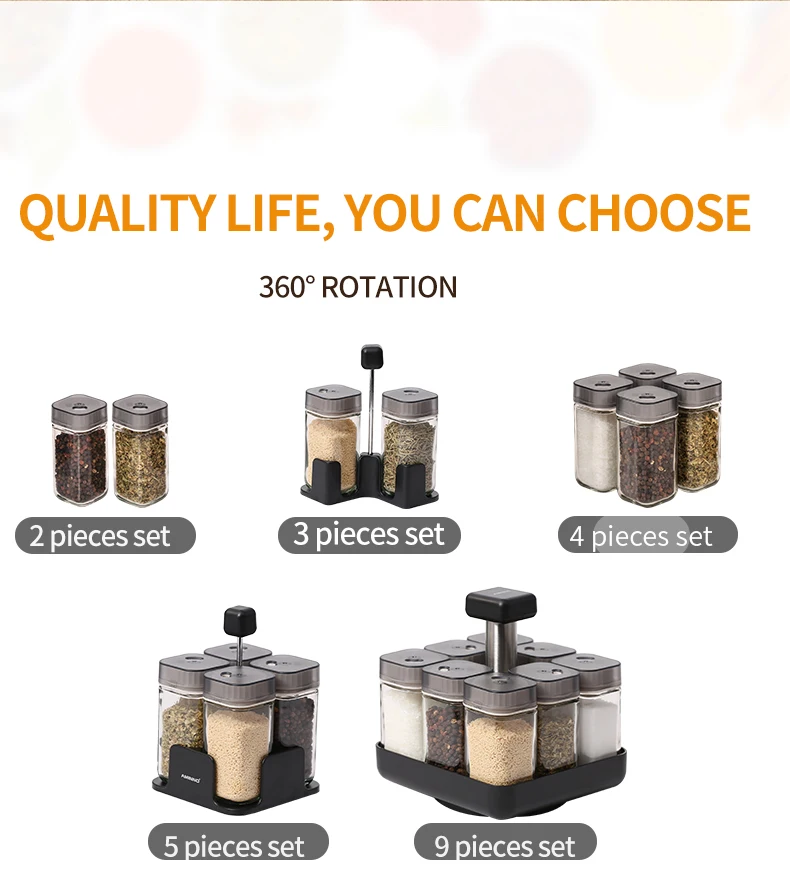 Kitchen 90ml Glass Spice Bottles Salt And Pepper Shaker Spice Jar With