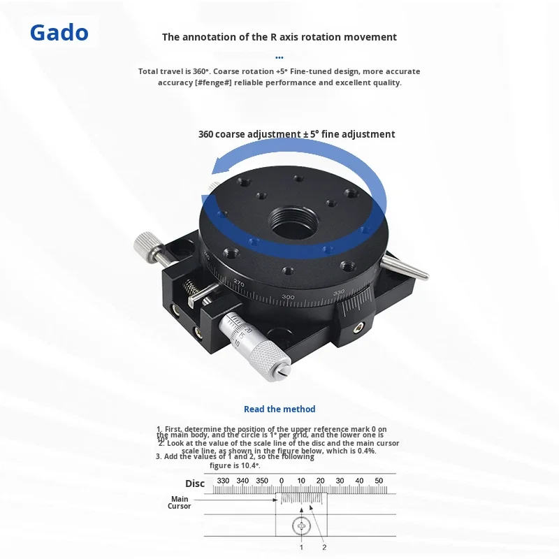product r axis rotary slide table rspg80 aluminum alloy bearing manual angle dial plate 360 mobile platform-17