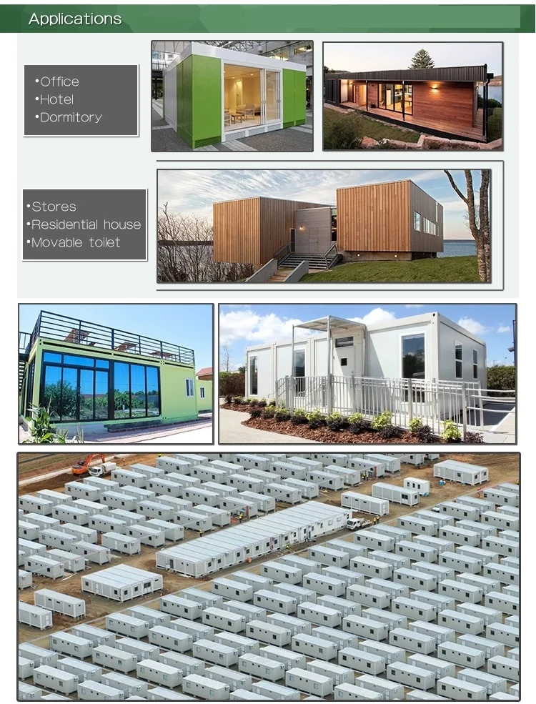 New Portable 20ft prefab container house(Bathroom, kitchen