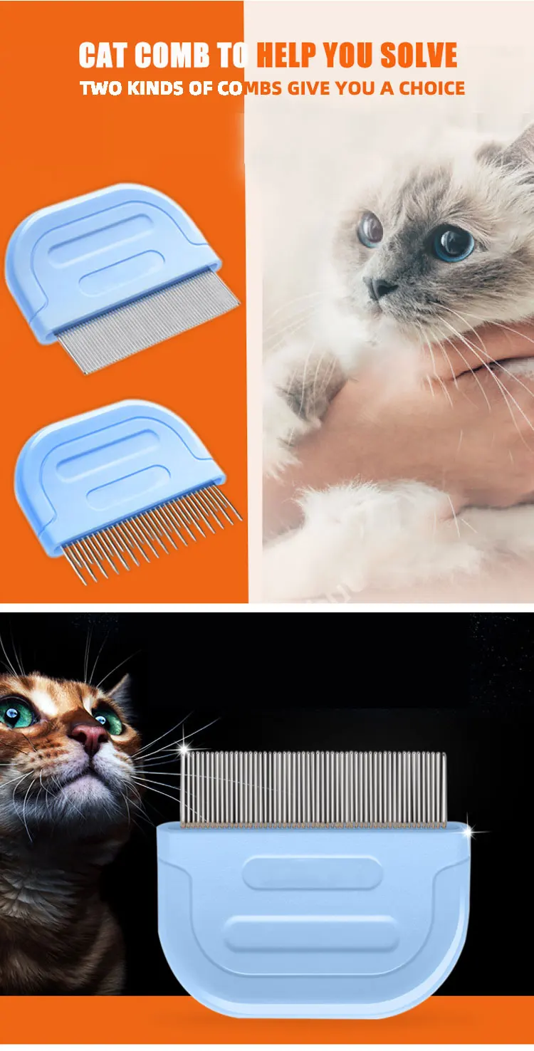 Customizable brush fur double sided knot out pet trimmer plastic dog brush tear stain comb cut cat for matted 