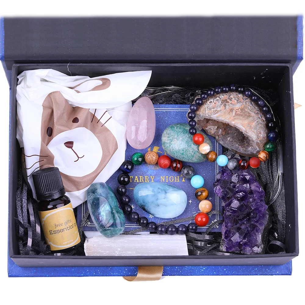 

Hot Birthstone gift et of Crystals healing tones,12 Boxes, Picture shows