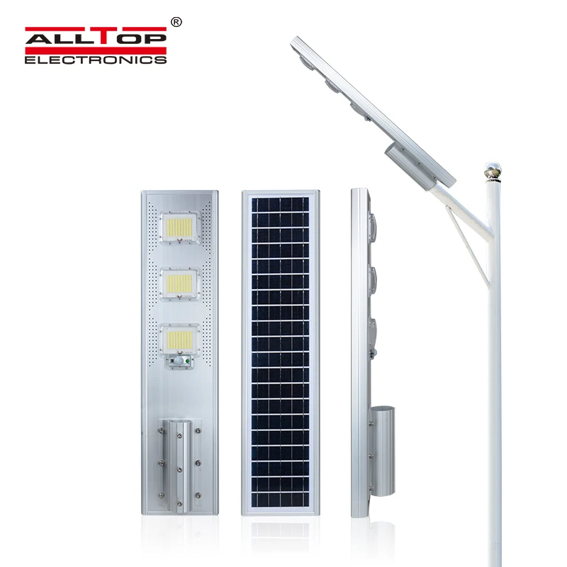 ALLTOP High quality waterproof ip65 aluminum solar motion 60w 120w 180w integrated all in one solar led street light