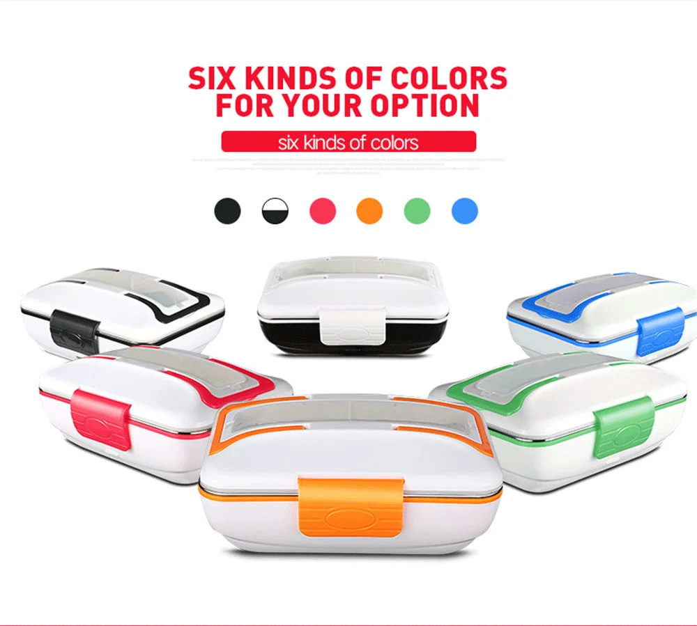 Electric Heating Lunch Box Portable Kids Food Container Thermos