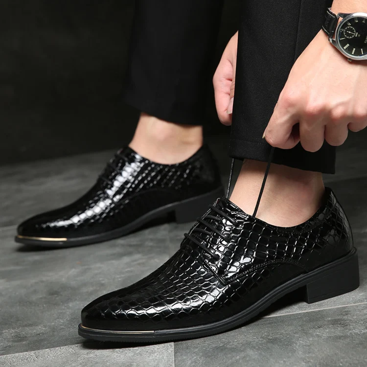 Wholesale Office Business Genuine Leather Men's Dress+shoes Slip-on ...